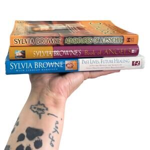 Sylvia Browne Psychic Book Lot of Three Past Lives Healing Angels New Age OS